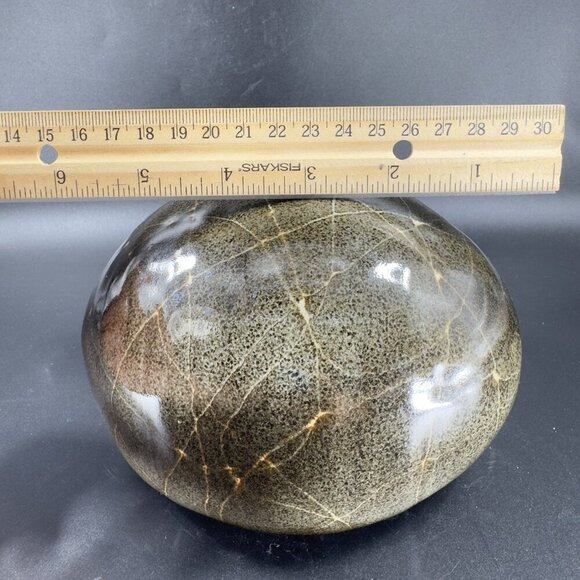Vintage Hand Made Pottery Stoneware Paperweight Hollow Rock Shaped Figure Rock - Picture 4 of 13